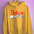 Believe Transgender Pride Jingle Bell Hoodie - Mustard